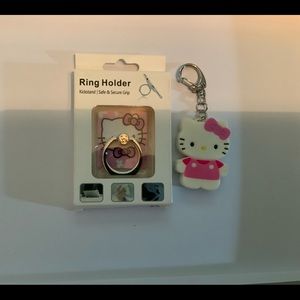 Hello Kitty Ring Holder for phone and key chain
